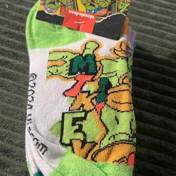 Boys TMNT no-show socks size 7½-3½ 2 packs of 5 pairs - Picture 6 of 10